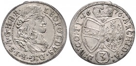 LEOPOLD I (1657 - 1705)&nbsp;
3 Kreuzer, 1676, 1,47g, Hall. Her. 1420&nbsp;

about UNC | about UNC