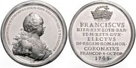 FRANCIS I STEPHEN (1740 - 1765)&nbsp;
AE medal Coronation of Francis Stephen as Holy Roman Emperor in Frankfurt, 1745, 32,44g, 48 mm&nbsp;

about U...