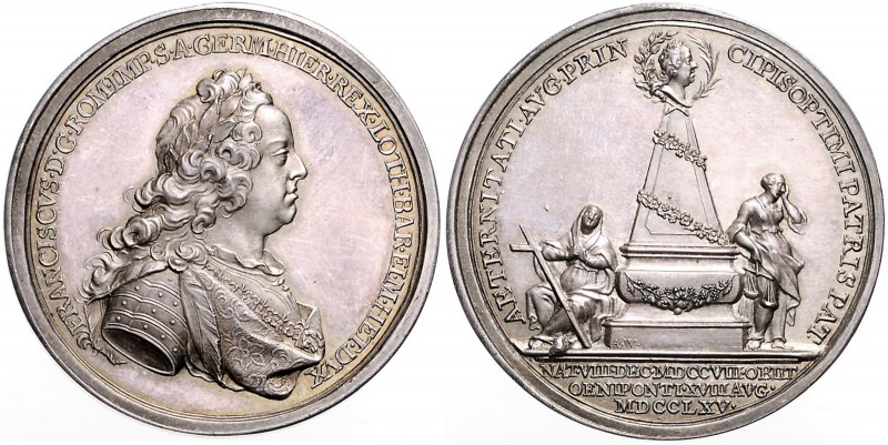 MARIA THERESA (1740 - 1780)&nbsp;
Silver medal Death of Emperor Francis I Steph...