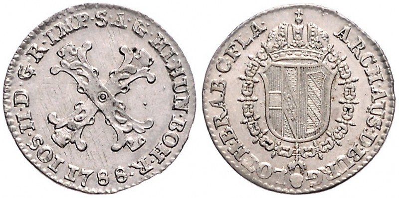 JOSEPH II (1765 - 1790)&nbsp;
X (10) Liards, 1789, 2,33g, BL. Her. 393&nbsp;
...