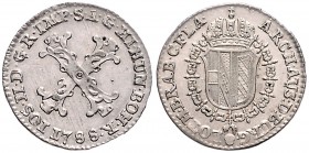 JOSEPH II (1765 - 1790)&nbsp;
X (10) Liards, 1789, 2,33g, BL. Her. 393&nbsp;

EF | EF