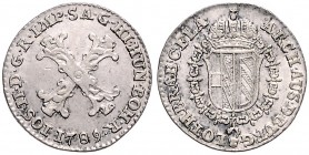 JOSEPH II (1765 - 1790)&nbsp;
X (10) Liards, 1789, 2,35g, BL. Her. 394&nbsp;

EF | EF