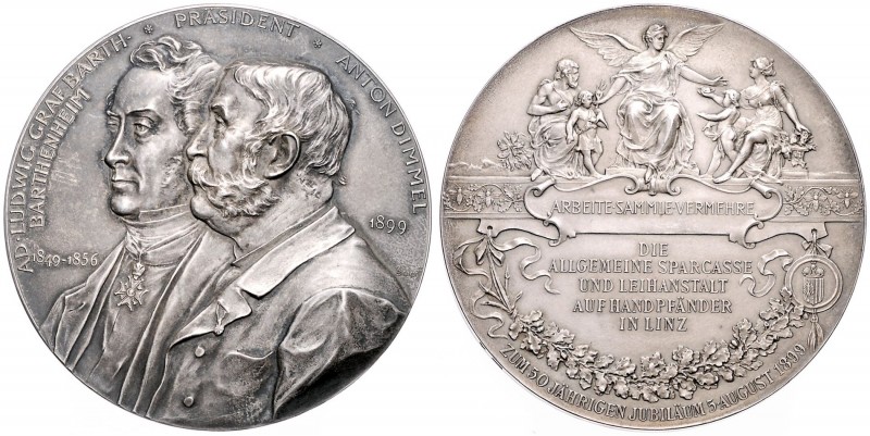 FRANZ JOSEPH I (1848 - 1916)&nbsp;
Silver medal 50th Anniversary of founding of...