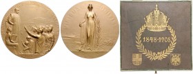 FRANZ JOSEPH I (1848 - 1916)&nbsp;
AE medal 60th Anniversary of reign, original box, 199,9g, Wien. L. Hujer, 85 mm, Haus. 1035&nbsp;

EF | EF , dro...