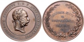 FRANZ JOSEPH I (1848 - 1916)&nbsp;
AE medal Award for contribution to economy, b. l., 32,1g, Wien. J. Tautenhayn, 40 mm&nbsp;

EF | EF