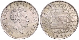 GERMAN STATES&nbsp;
Conventionsthaler (Zehn Eine Feine Mark) Anton v. G. G. König von Sachsen (1827 - 1836), 1835, 27,92g, Thun 310&nbsp;

about EF...