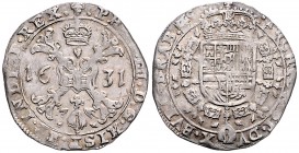 SPABNISH NETHERLANDS&nbsp;
1/4 Patagon, Filip IV. (1621 - 1665), 7,04g, KM 37&nbsp;

VF | VF