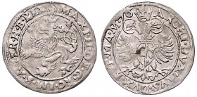 COINS MINTED IN BOHEMIA DURING THE REIGN OF MAXIMILIAN II (1564 - 1576)&nbsp;
White groschen, 1576, 1,84g, Jáchymov. Hal. 238&nbsp;

VF | VF