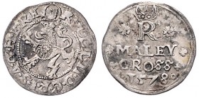 COINS MINTED IN BOHEMIA DURING THE REIGN OF MAXIMILIAN II (1564 - 1576)&nbsp;
Small groschen variant, 1578, 0,95g, Praha. Hal. 330&nbsp;

about EF ...