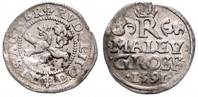COINS MINTED IN BOHEMIA DURING THE REIGN OF RUDOLF II (1576 - 1612)&nbsp;
Small groschen variant, 1591, 0,96g, Praha. Hal. 336&nbsp;

about EF | ab...