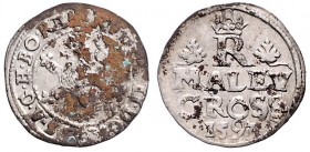 COINS MINTED IN BOHEMIA DURING THE REIGN OF RUDOLF II (1576 - 1612)&nbsp;
Small groschen, 1593, 0,86g, Praha. Hal. 349&nbsp;

VF | VF , koroze | ru...