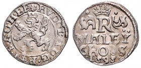 COINS MINTED IN BOHEMIA DURING THE REIGN OF RUDOLF II (1576 - 1612)&nbsp;
Small groschen variant, 1595, 1,11g, Praha. Hal. 348&nbsp;

EF | EF