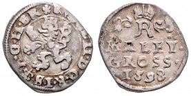COINS MINTED IN BOHEMIA DURING THE REIGN OF RUDOLF II (1576 - 1612)&nbsp;
Small groschen, 1598, 0,88g, Praha. Hal. 348&nbsp;

VF | VF