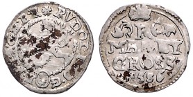 COINS MINTED IN BOHEMIA DURING THE REIGN OF RUDOLF II (1576 - 1612)&nbsp;
Small groschen, 1586, 1,05g, Kutná Hora. Hal. 380&nbsp;

VF | VF , koroze...