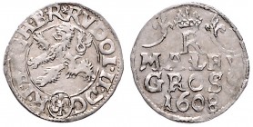 COINS MINTED IN BOHEMIA DURING THE REIGN OF RUDOLF II (1576 - 1612)&nbsp;
Small groschen, 1608, 0,99g, Kutná Hora. Hal. 382&nbsp;

EF | EF , koroze...