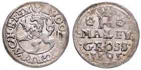 COINS MINTED IN BOHEMIA DURING THE REIGN OF RUDOLF II (1576 - 1612)&nbsp;
Small groschen, 1595, 1,08g, Jáchymov. Hal. 406&nbsp;

EF | EF