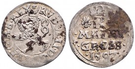 COINS MINTED IN BOHEMIA DURING THE REIGN OF RUDOLF II (1576 - 1612)&nbsp;
Small groschen, 1597, 1,12g, Jáchymov. Hal. 406&nbsp;

VF | VF
