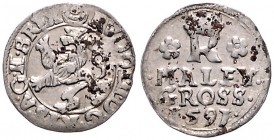 COINS MINTED IN BOHEMIA DURING THE REIGN OF RUDOLF II (1576 - 1612)&nbsp;
Small groschen, 1597, 0,88g, Jáchymov. Hal. 407&nbsp;

VF | VF