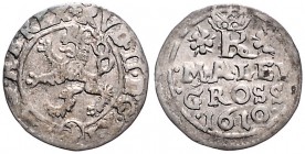 COINS MINTED IN BOHEMIA DURING THE REIGN OF RUDOLF II (1576 - 1612)&nbsp;
Small groschen, 1610, 0,8g, Jáchymov. Hal. 410&nbsp;

VF | VF