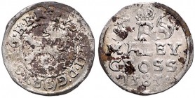 COINS MINTED IN BOHEMIA DURING THE REIGN OF RUDOLF II (1576 - 1612)&nbsp;
Small groschen, 1583, 1,22g, České Budějovice. Hal. 457&nbsp;

VF | VF