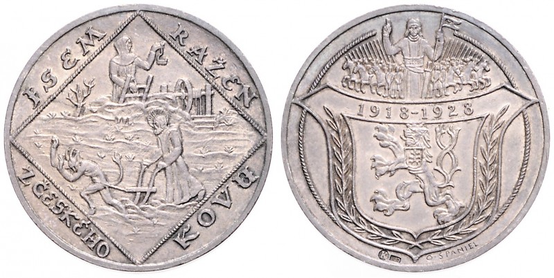 CZECHOSLOVAKIA&nbsp;
Silver medal 10th Anniversary of the Founding of the Czech...