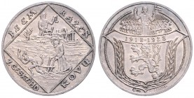 CZECHOSLOVAKIA&nbsp;
Silver medal 10th Anniversary of the Founding of the Czechoslovak Republic, 1928, 19,96g, Kremnica. 34 mm, Ag 987/1000, MCH CSR1...