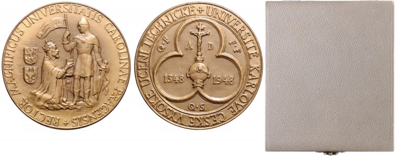 CZECHOSLOVAKIA&nbsp;
AE medal 600th Anniversary of Charles University, 1948, O....