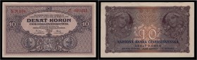 CZECHOSLOVAK REPUBLIK (1919 - 1939)&nbsp;
10 Koruna, 1927, Série N 104. Aurea 22&nbsp;

0