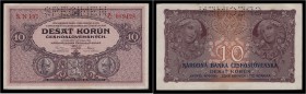 CZECHOSLOVAK REPUBLIK (1919 - 1939)&nbsp;
10 Koruna SPECIMEN, 1927, Série N 197. Aurea 22 S 1&nbsp;

1