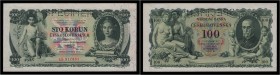 CZECHOSLOVAK REPUBLIK (1919 - 1939)&nbsp;
100 Koruna SPECIMEN, 1931, Série Lb. Aurea 25 b S 1&nbsp;

N