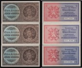 PROTECTORATE OF BOHEMIA A MORAVIA, SLOVAK REPUBLIC (1939 - 1945)&nbsp;
Lot 3 banknotes 1 Koruna no date (1940), Série B, C, D. Aurea 32&nbsp;

N