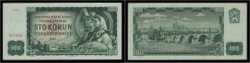 CZECHOSLOVAK REPUBLIC (1953 - 1992)&nbsp;
100 Koruna, 1961, Série Z 55. Aurea 110 c&nbsp;

1