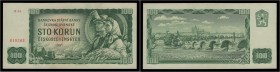 CZECHOSLOVAK REPUBLIC (1953 - 1992)&nbsp;
100 Koruna, 1961, Série R 44. Aurea 110 c&nbsp;

1