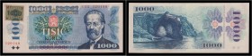 CZECH REPUBLIC (1993 - 2019)&nbsp;
1000 Koruna 1985 (government stamp 1993 stuck), Série U12. Aurea CZ 6 b&nbsp;

1