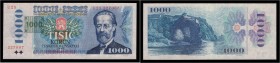 CZECH REPUBLIC (1993 - 2019)&nbsp;
1000 Koruna 1985 (government stamp 1993 printed), Série U25. Aurea CZ 6 c&nbsp;

N
