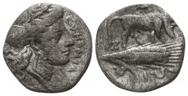 Sicily. Gela circa 339-310 BC. Litra AR
