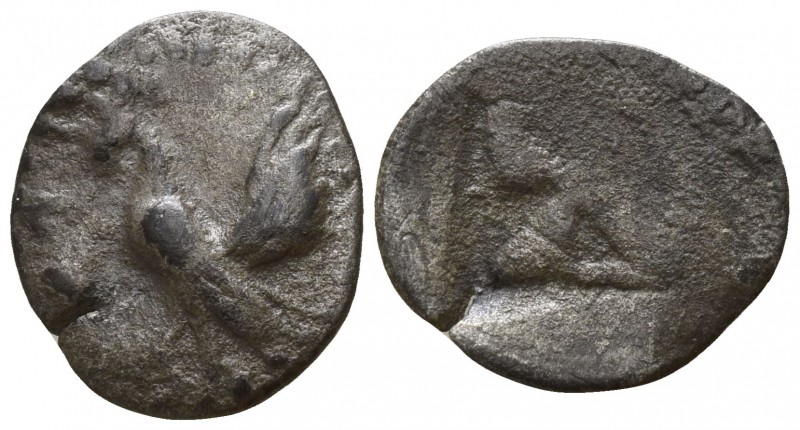 Sicily. Himera circa 530-482 BC.
Obol AR

13mm., 0,84g.

Cock standing left...