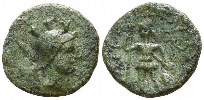 Sicily. Iaetia 241 BC.
Bronze Æ

16mm., 2,09g.

Head of young warrior right...