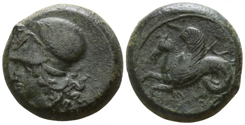 Sicily. Syracuse. Dionysios I. 405-367 BC.
Hemilitron Æ

17mm., 5,97g.

[ΣΥ...