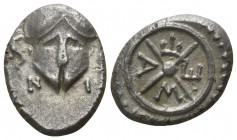 Thrace. Mesembria circa 400-350 BC. Diobol AR