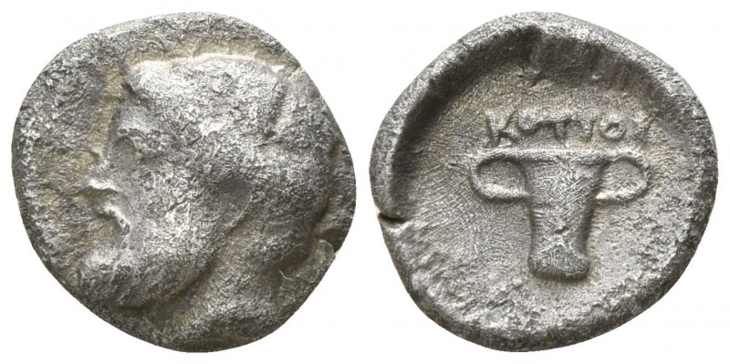 Kings of Thrace. Uncertain mint. Kotys I 382-359 BC.
Obol AR

10mm., 0,86g.
...