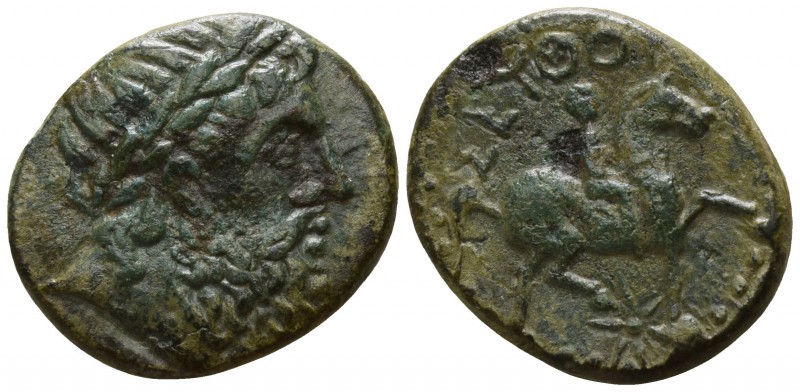 Kings of Thrace. Uncertain mint. Seuthes III 323-316 BC.
Bronze Æ

17mm., 3,7...