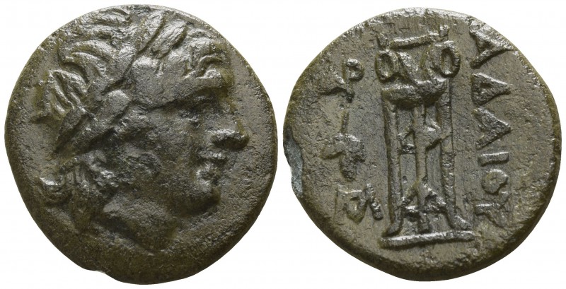 Kings of Thrace. Uncertain mint. Adaios 253-243 BC.
Bronze Æ

20mm., 5,39g.
...