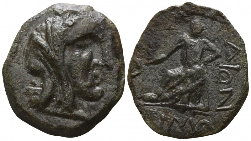 Moesia. Dionysopolis circa 300-200 BC.
Bronze Æ

20mm., 4,11g.

Veiled bust...