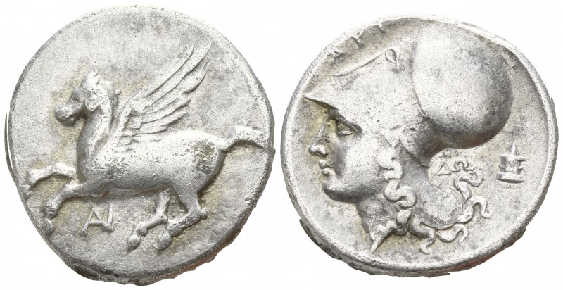 Akarnania. Anaktorion circa 345-300 BC.
Stater AR

22mm., 7,93g.

Pegasos f...