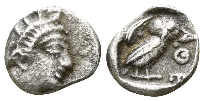 Attica. Athens 454-404 BC.
Hemiobol AR

7mm., 0,32g.

Head of Athena right,...