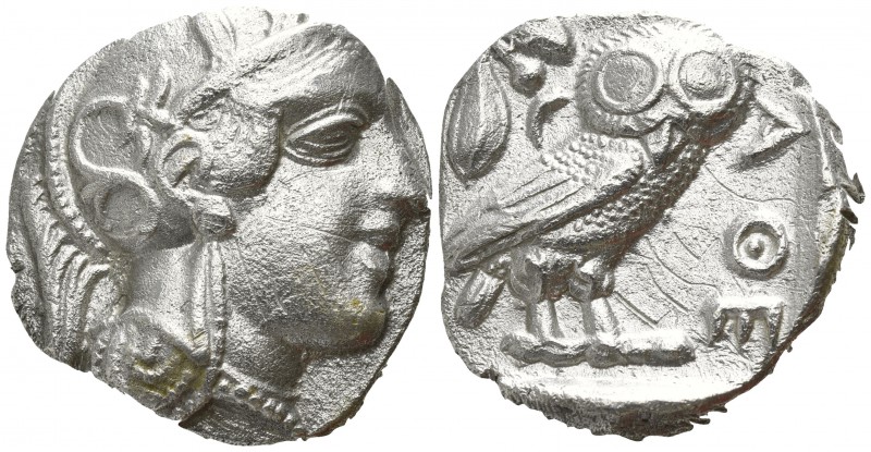 Attica. Athens circa 454-404 BC.
Tetradrachm AR

24mm., 16,81g.

Head of At...