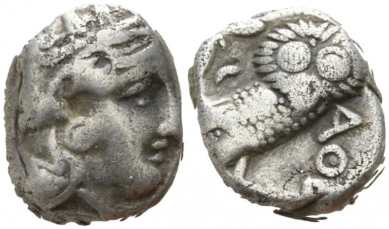 Attica. Athens 353-294 BC.
Tetradrachm AR

22mm., 13,83g.

Helmeted head of...