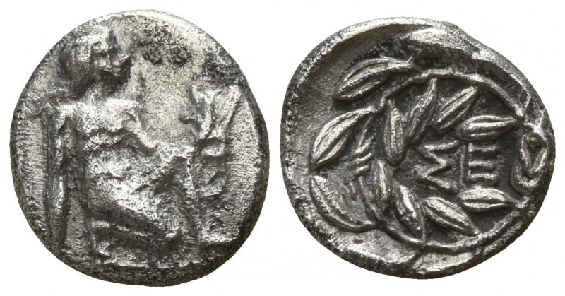 Sikyonia. Sikyon circa 400-350 BC.
Tritartemorion or 3/4 Obol AR

10mm., 0,60...