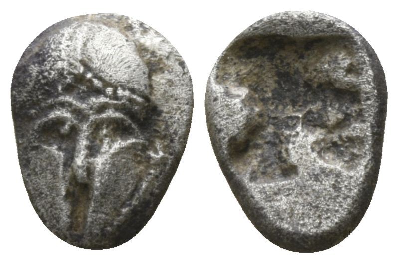 Asia Minor. Uncertain mint circa 500-400 BC.
Hemiobol AR

7mm., 0,30g.

Cor...